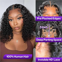 Omswet deep wave wig demonstrates wet-and-wavy texture for versatile styling.