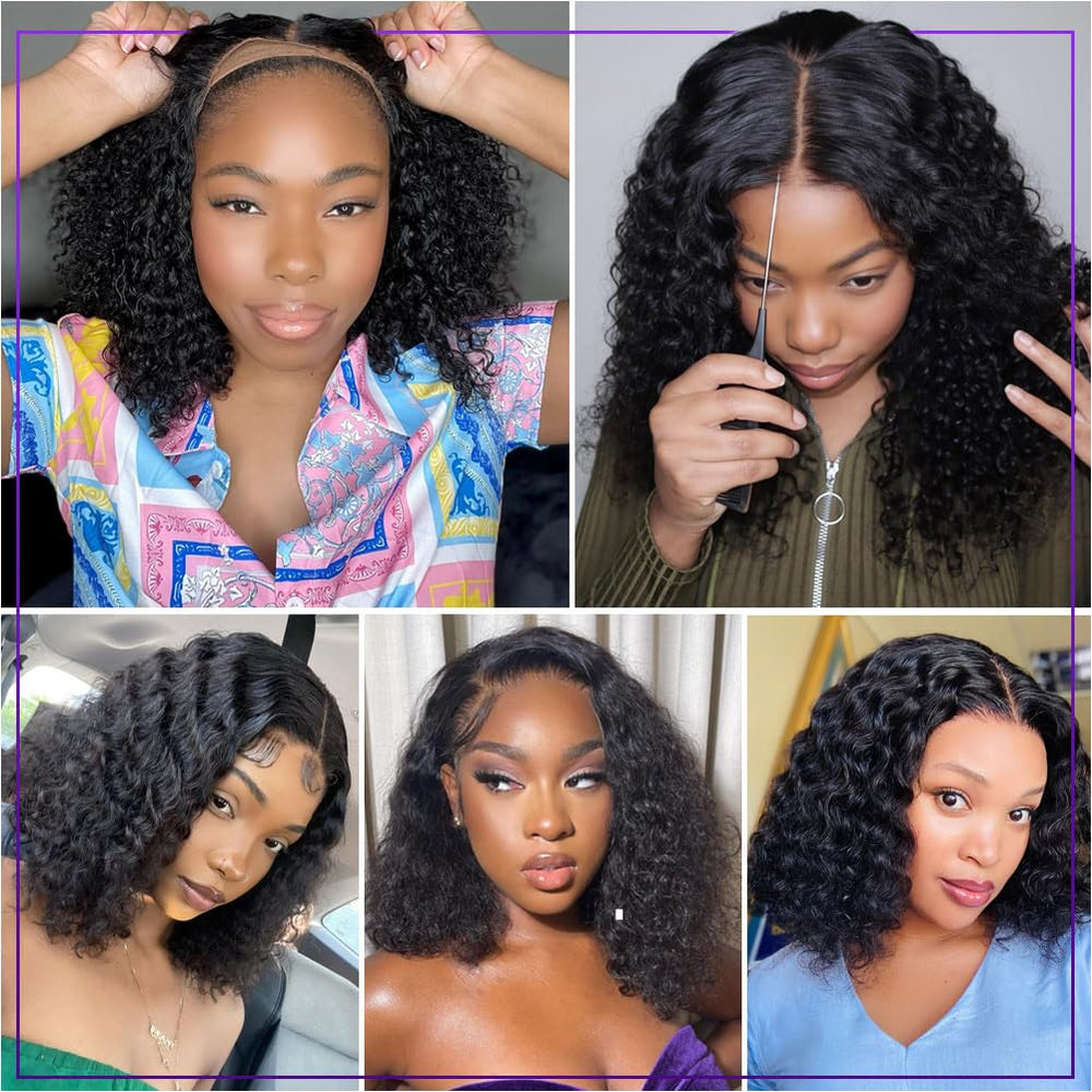 Omswet human hair curly wig supports heat styling for flexible looks.