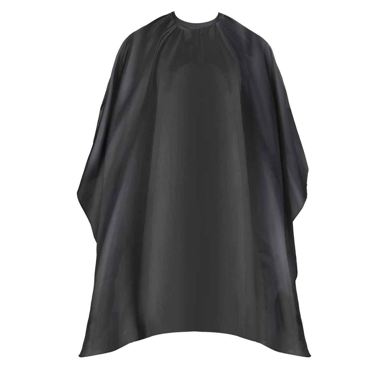 Omvoina cape with adjustable snaps for a comfortable, secure fit during haircuts.