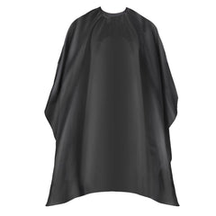 Omvoina cape with adjustable snaps for a comfortable, secure fit during haircuts.
