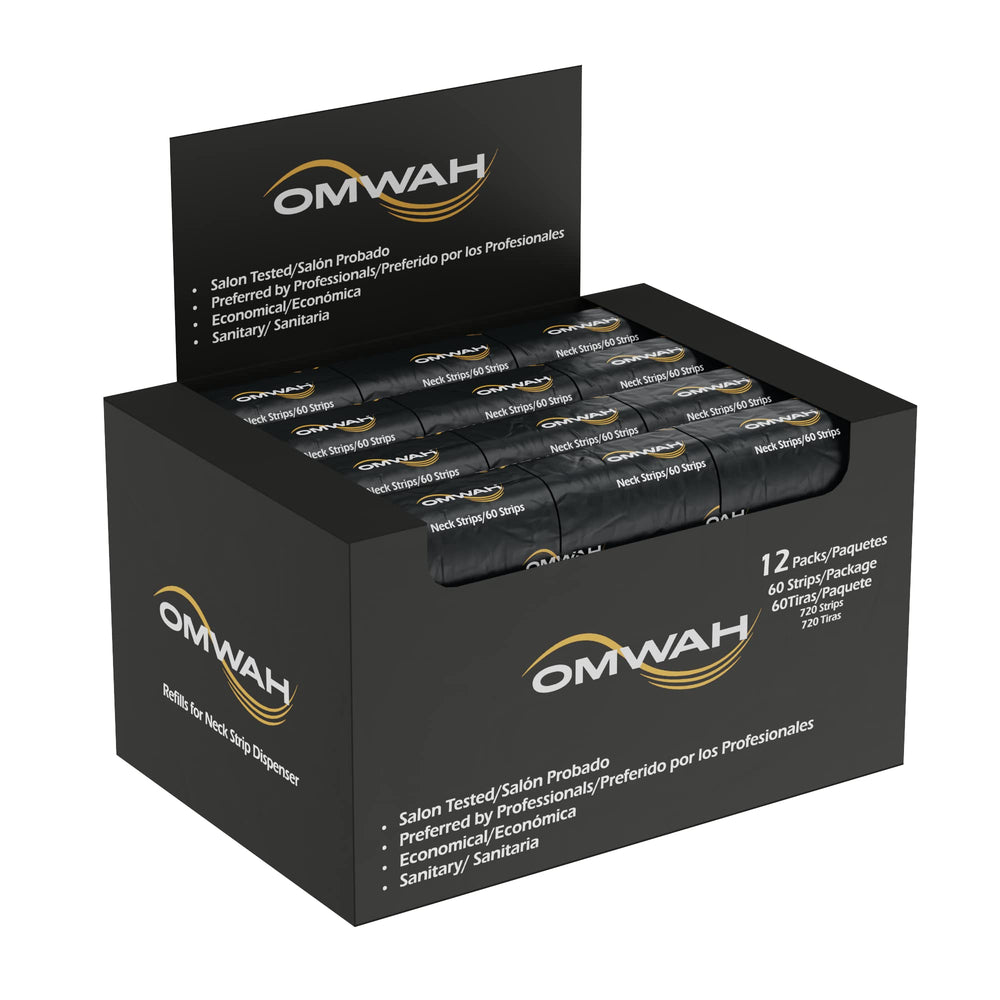OMWAH Professional Neck Strips bulk pack supports efficient, hygienic service in busy salons.
