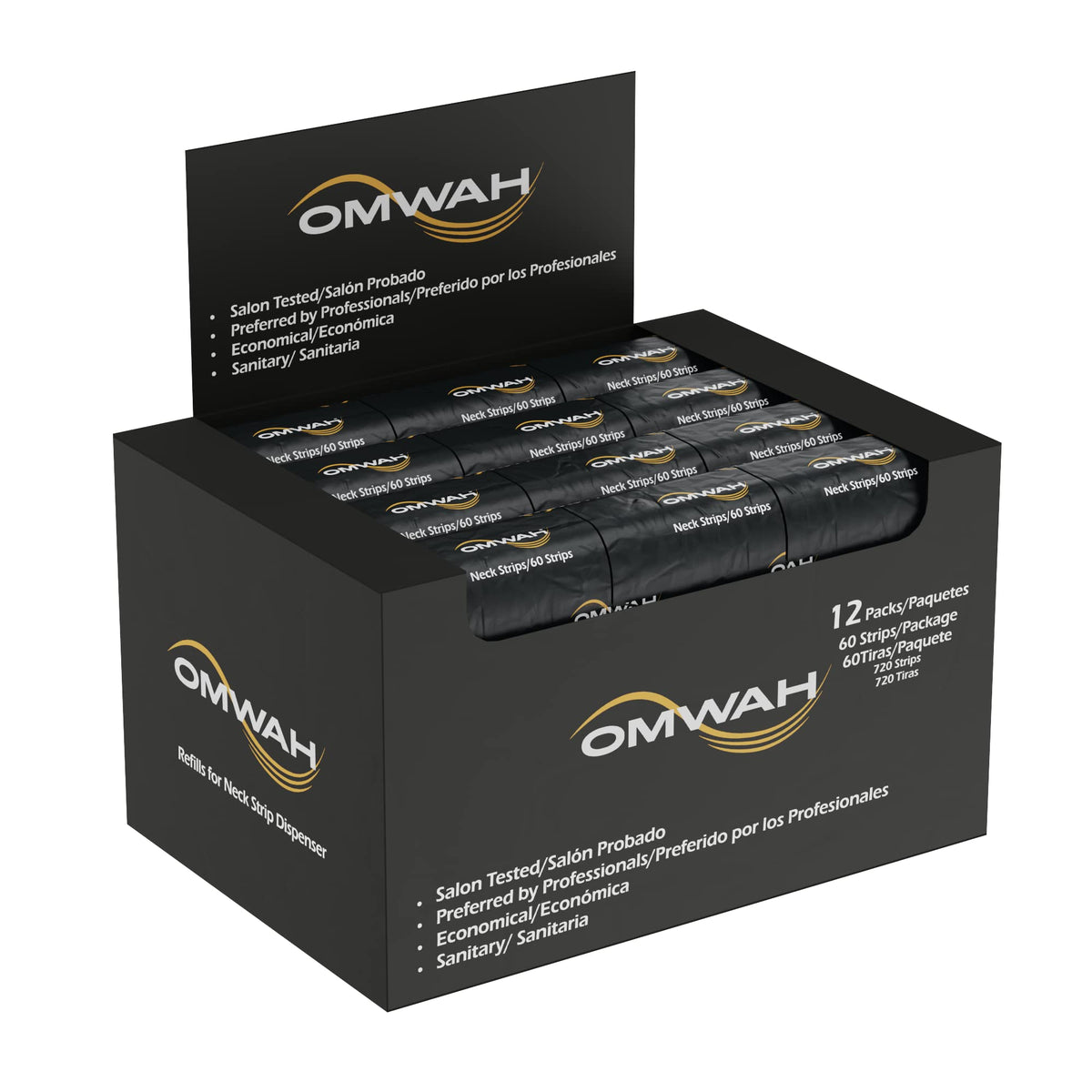 OMWAH Professional Neck Strips bulk pack supports efficient, hygienic service in busy salons.