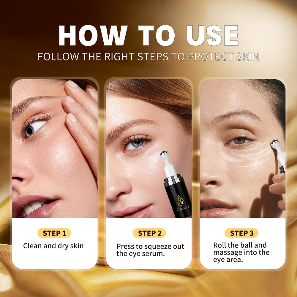 OMYIJVS Caffeine Eye Cream, hinchacion-bajo-ojos, puede disminuir la apariencia de cansancio.