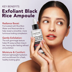 OMZOK serum arroz con ácido hialurónico para hidratación.