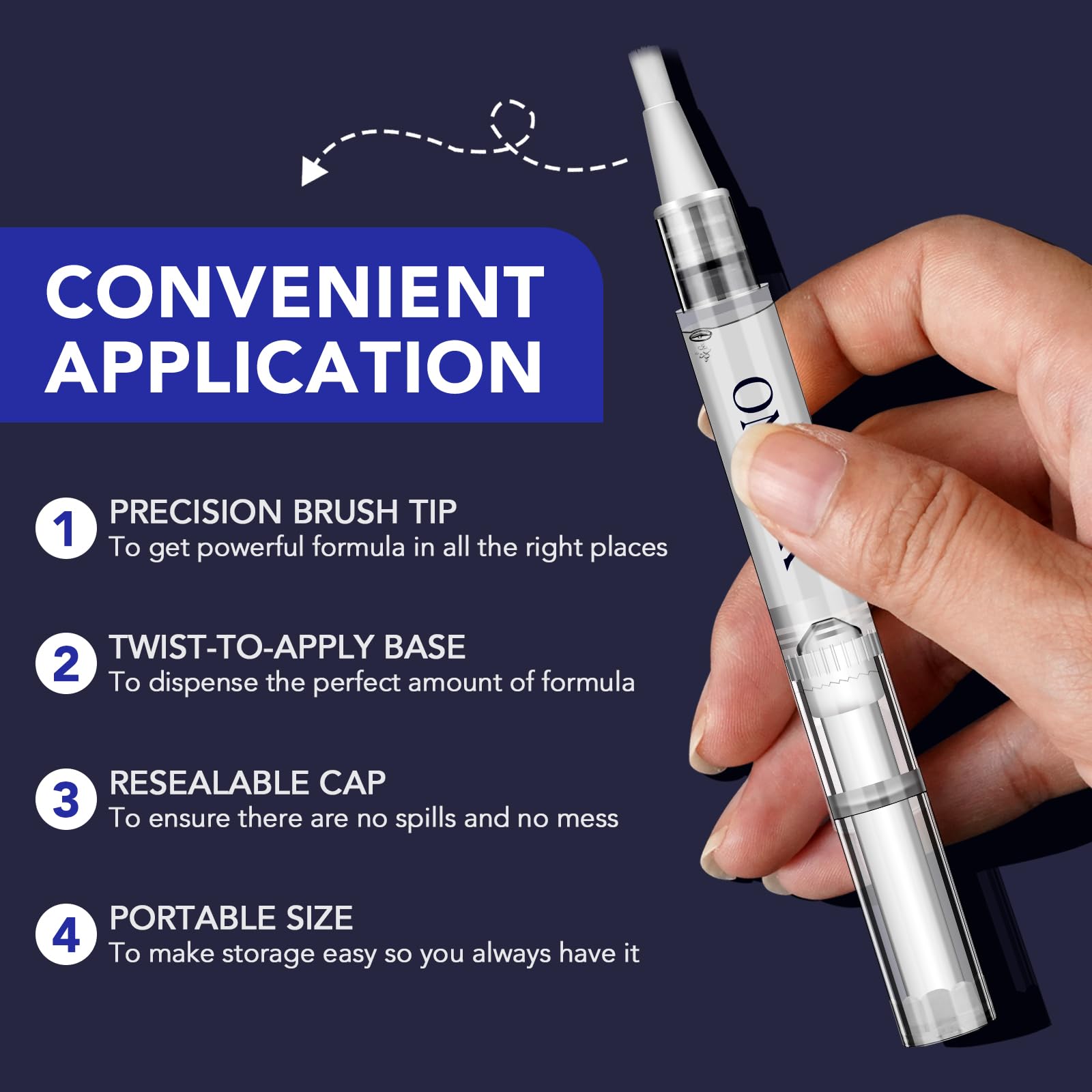OMZOK Toenail Fungus Pen no-drip formula dries quickly after use.