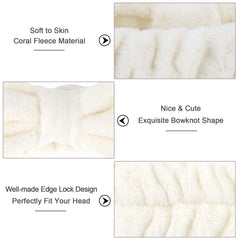 Ondder diadema spa de felpa de terry beige, suave y absorbente para la piel