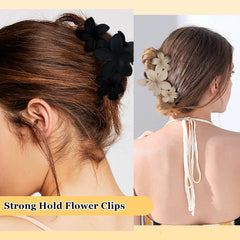 Ondder large matte claw clip in beige blends discreetly with everyday hair.