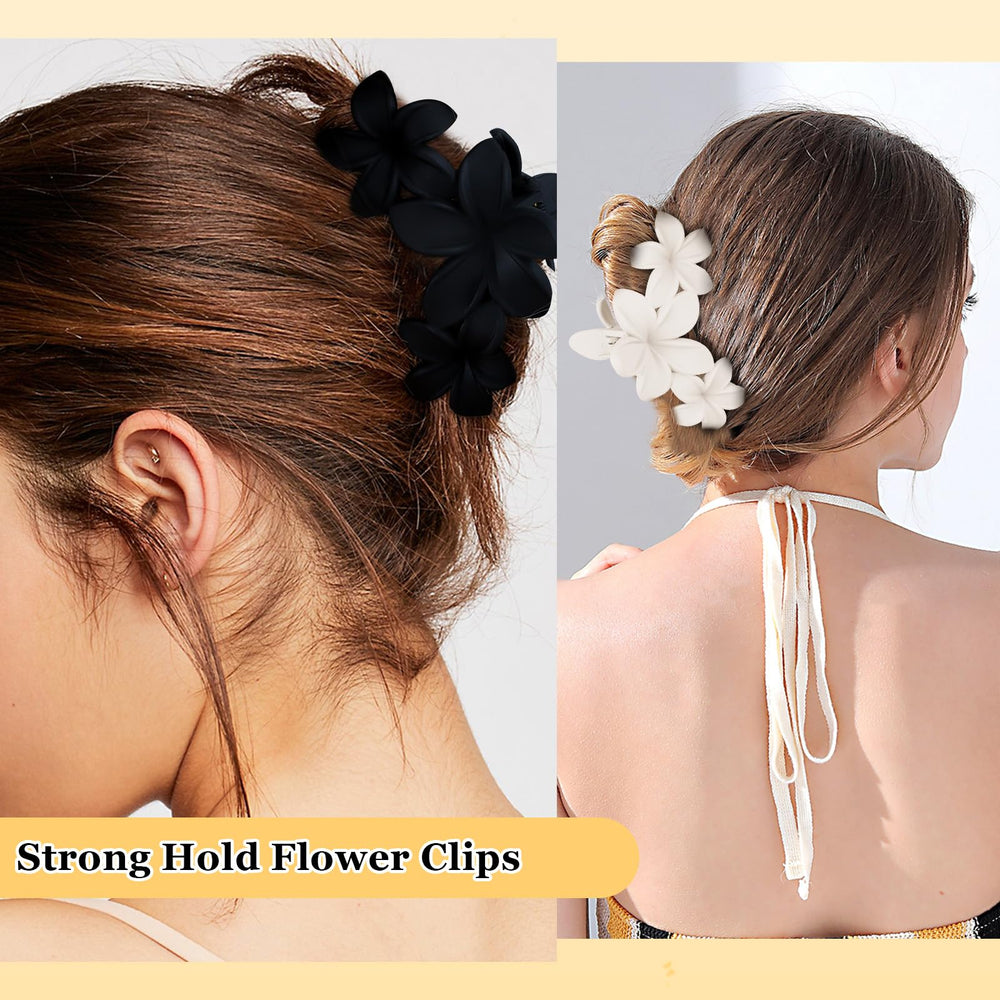 Ondder large matte claw clip in dark pink offers stylish grip for thick hair.