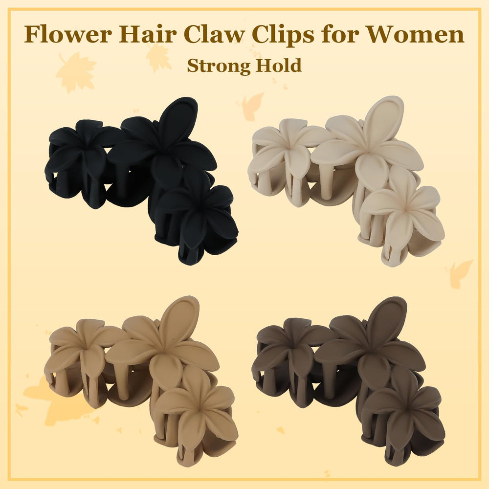 Ondder large matte claw clip with rounded claws minimizes tension for all-day wear.