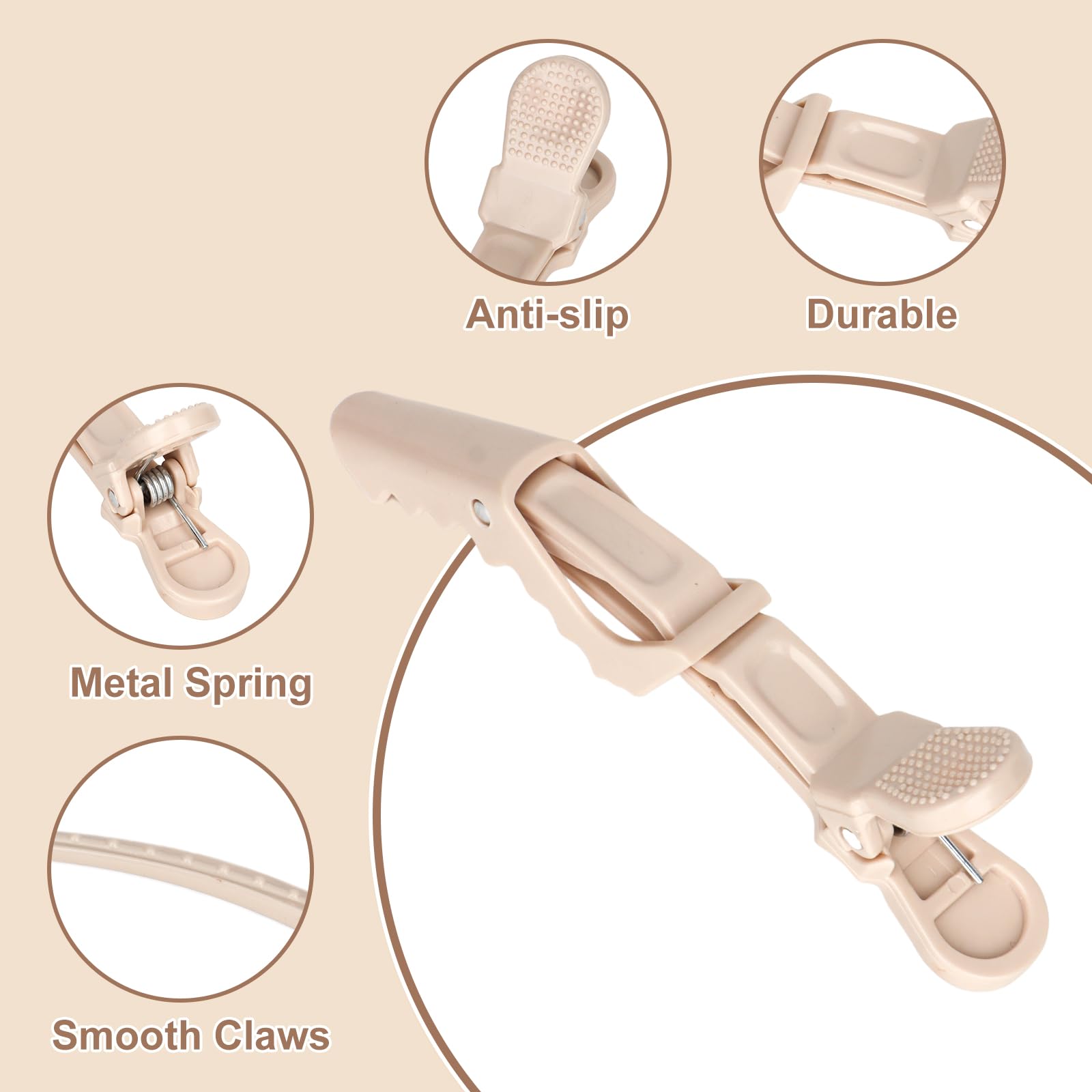 Ondder pinza aligator, gran tamaño para cabello grueso y engrosado sin esfuerzo