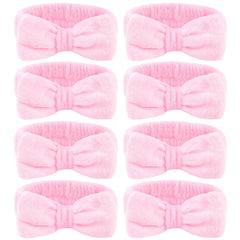 Diadema Ondder Spa de 8 piezas rosa mantiene el cabello recogido durante la limpieza facial