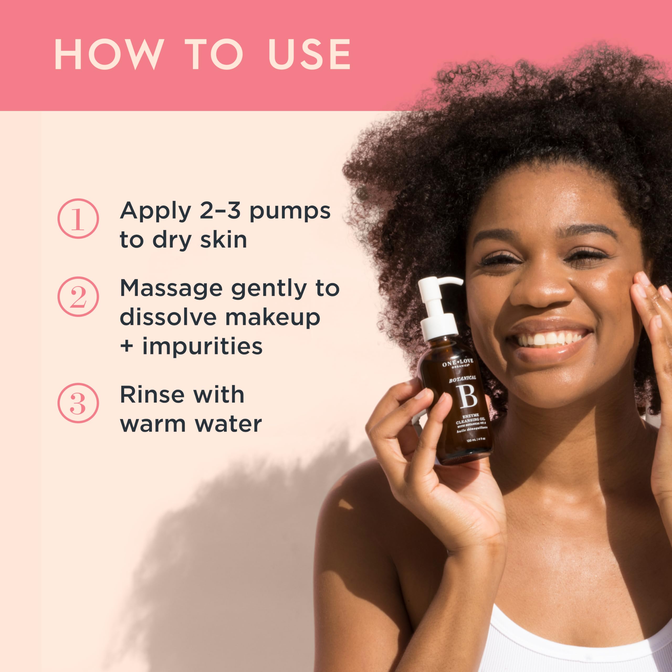 Botanical oils detail highlighting papaya, pumpkin, and sunflower blend.
