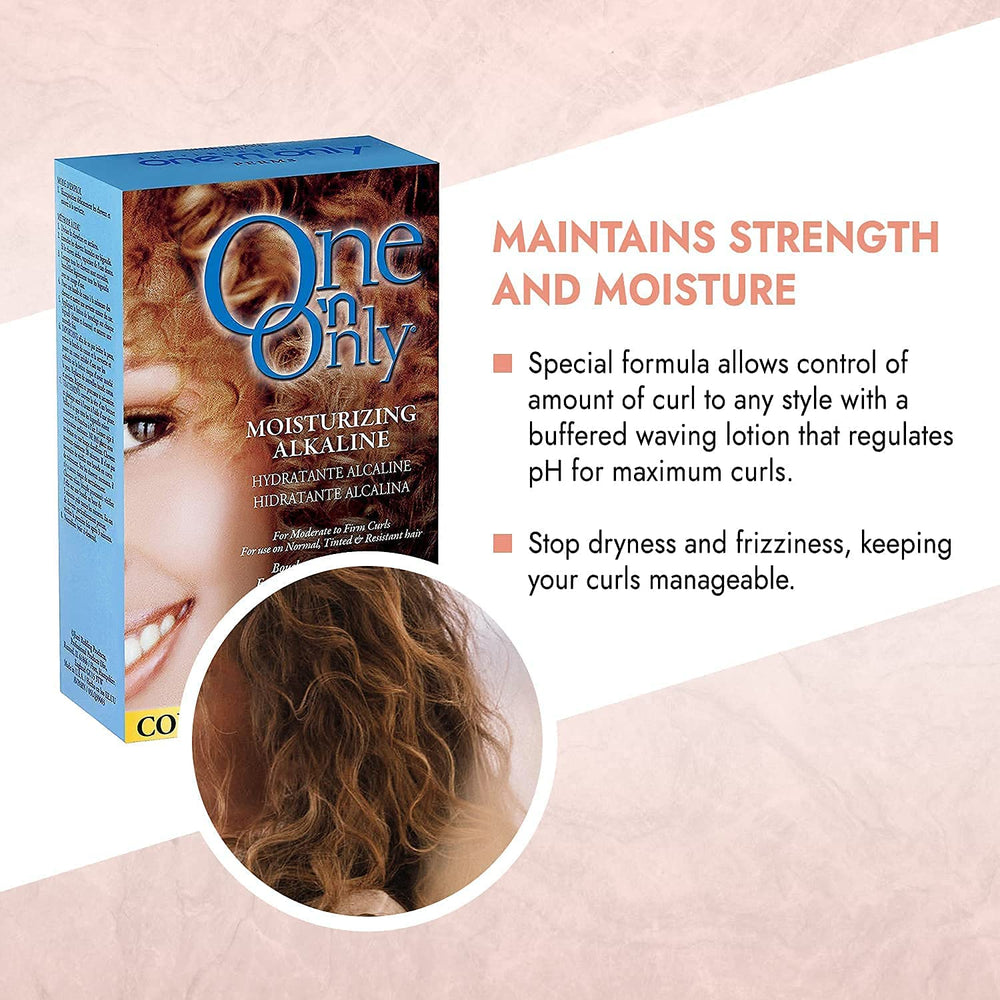 One 'N Only perm alcalina: cabello con rizos definidos y aspecto suave.