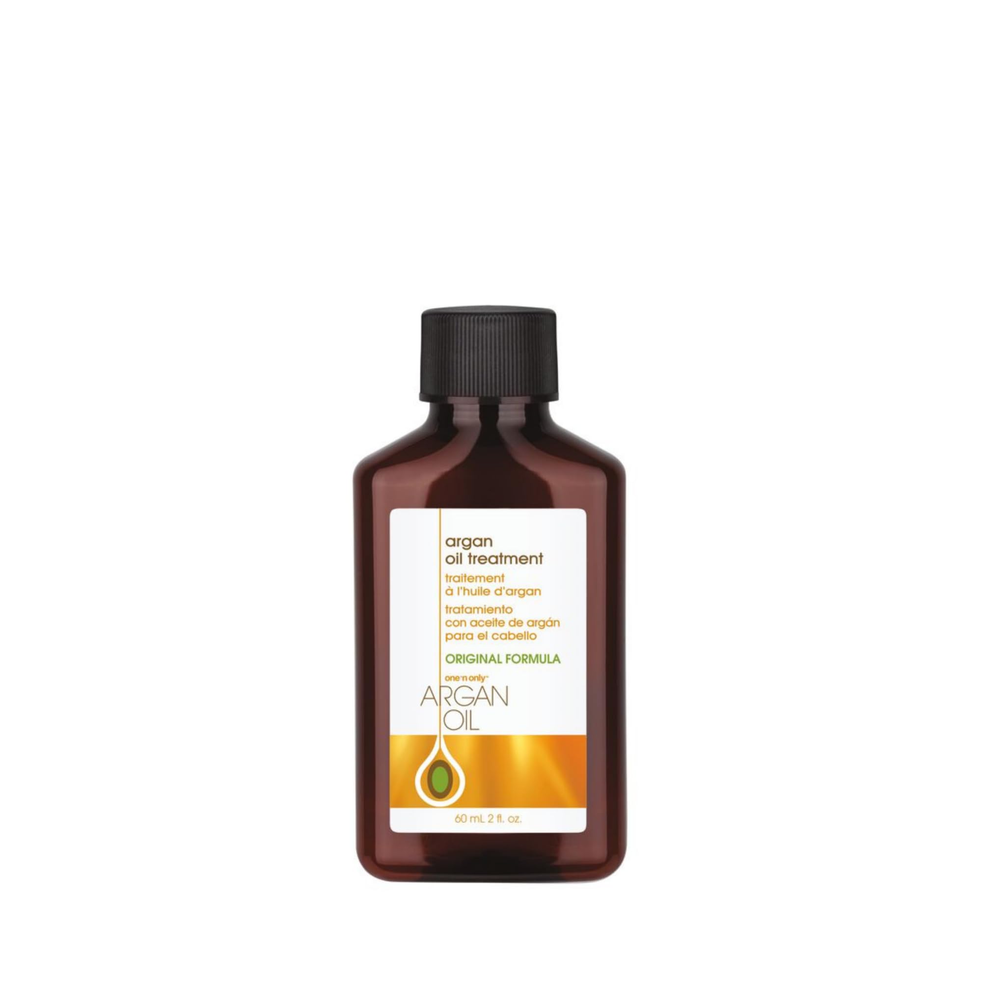 One 'N Only Argan Oil: botella cercana para hidratación rápida y sin grasa.