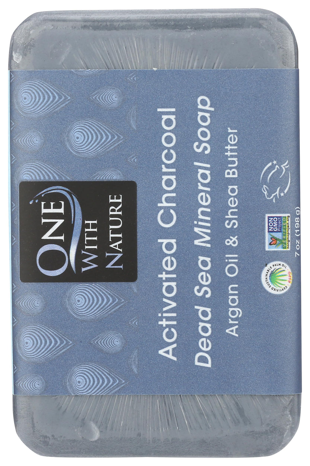 Lush lather from One With Nature charcoal soap for skin care