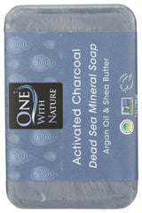 Lush lather from One With Nature charcoal soap for skin care