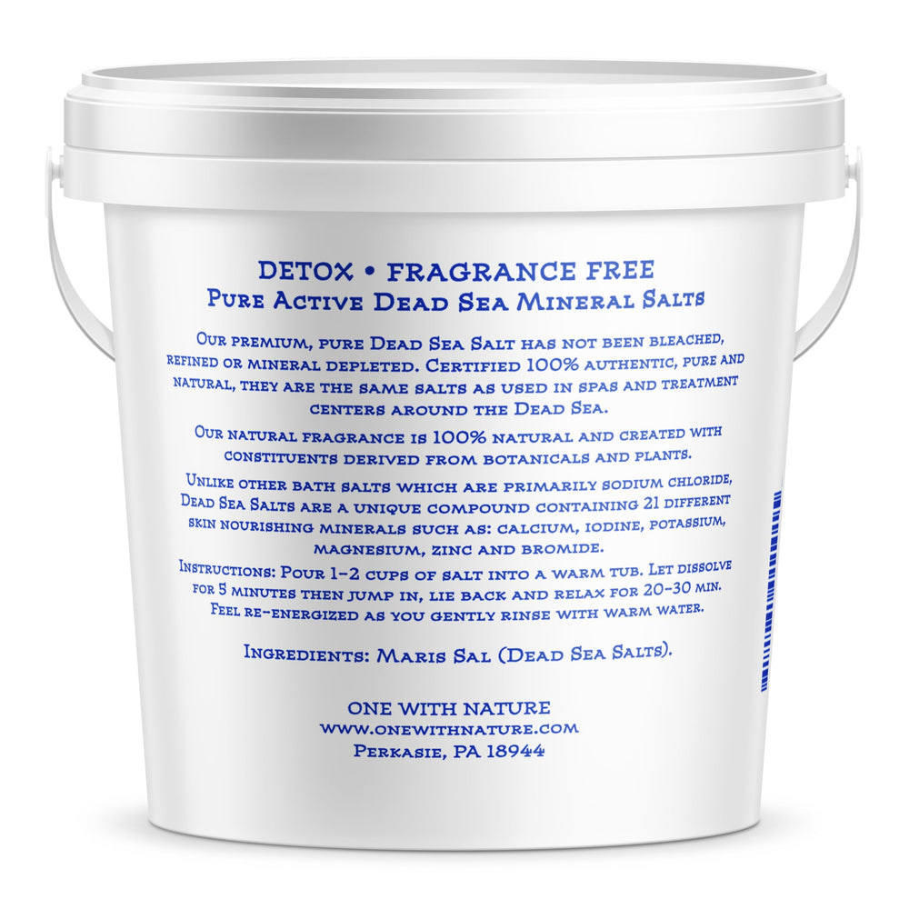 One With Nature Dead Sea Salt bath scene showcases calm spa ritual