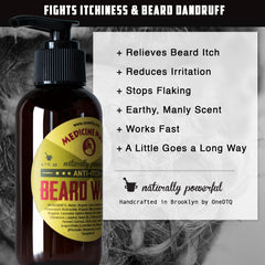 OneDTQ Beard Wash bottle label highlights natural ingredients for daily care