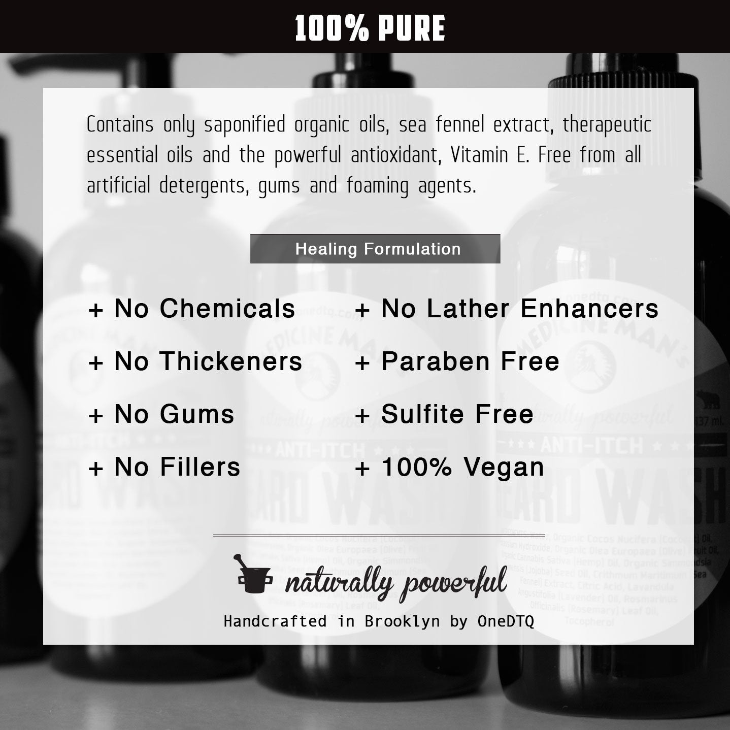 OneDTQ Beard Wash dandruff relief demonstrates reduced itch and flakes