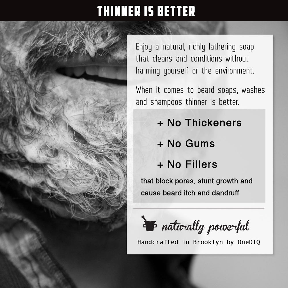 OneDTQ Beard Wash softening-beard focus yields smoother facial hair