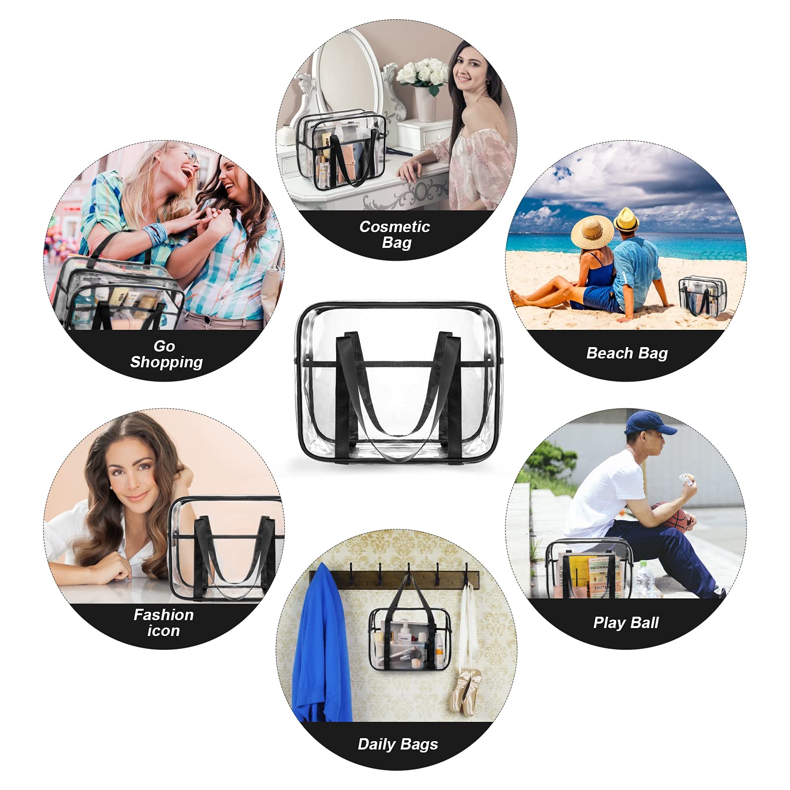 ONEGenug Clear Toiletry Bag beach-ready option keeps items organized.