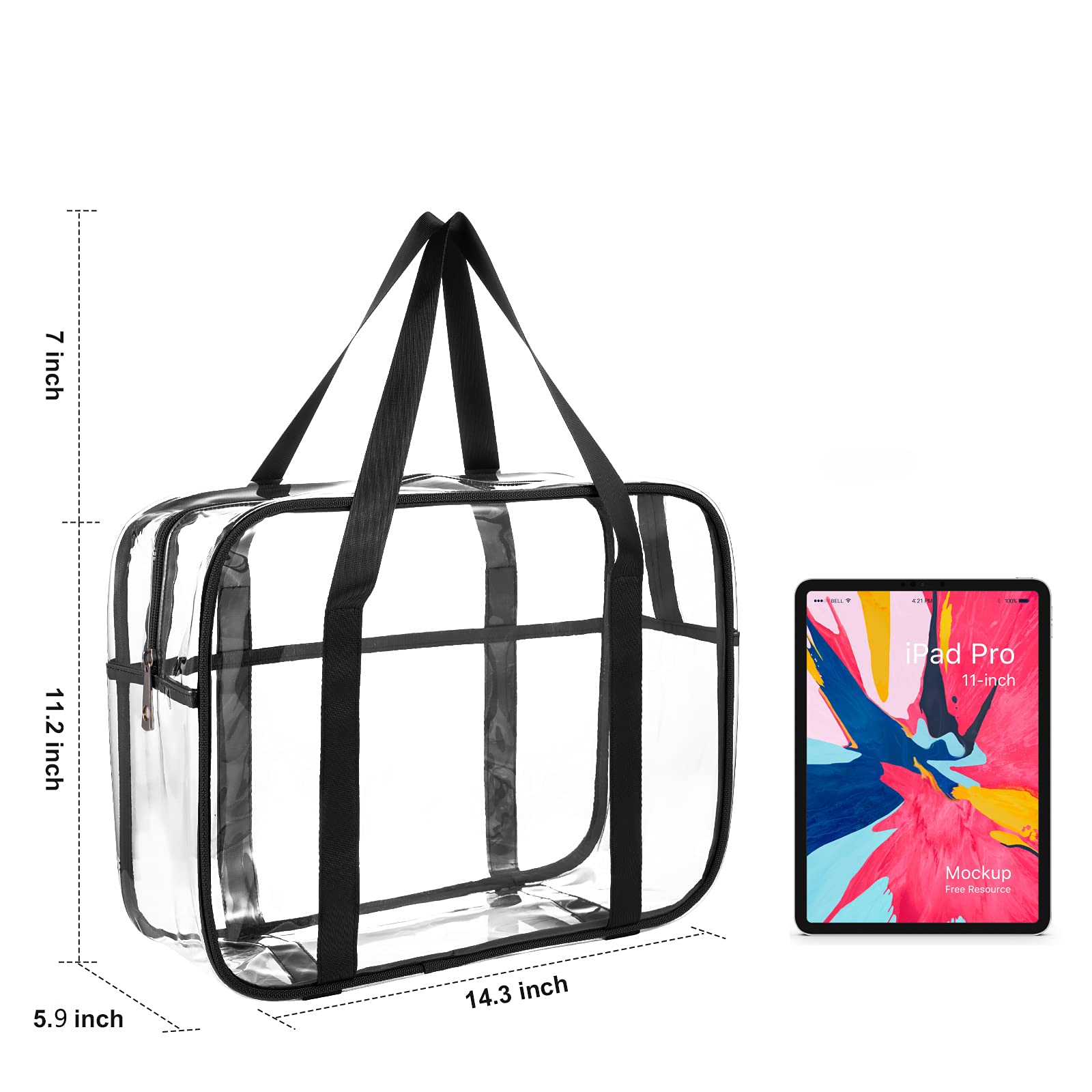ONEGenug Clear Toiletry Bag weatherproof material protects contents.