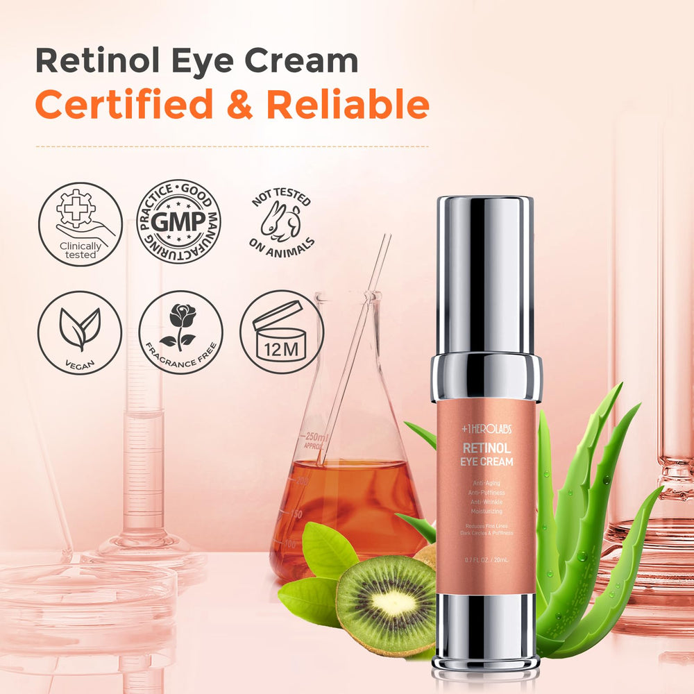 +1HEROLABS crema de ojos, dosis diaria para uso diurno con protección solar