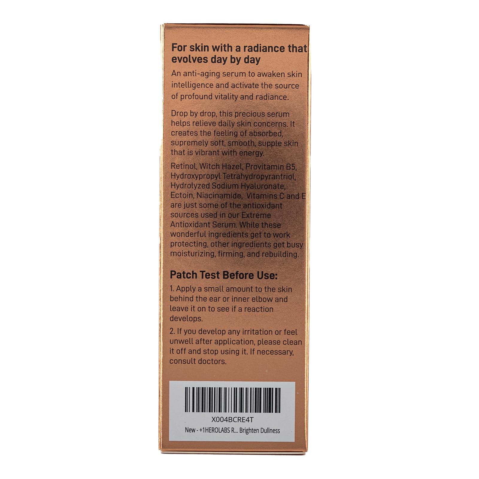 OneHerolabs Retinol Serum, envase sostenible para rutina diaria