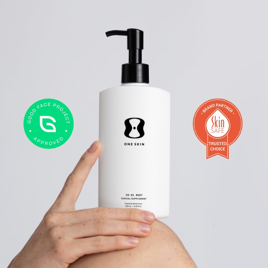 oneskin BODY OS-01 lab-graph imagery suggests thickness improvement data.