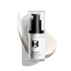 oneskin EYE OS-01 bottle highlighting fragrance-free formula for sensitive skin.