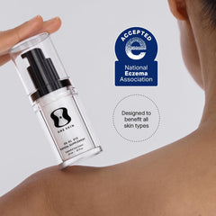 oneskin EYE OS-01 cream applied around the eye area for firmness support.