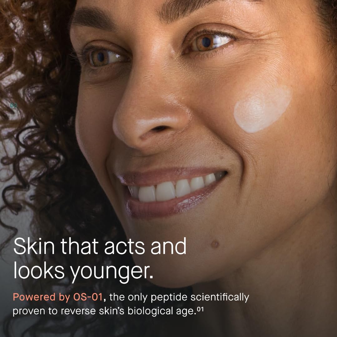 OneSkin FACE OS-01 applied to face and neck for comprehensive coverage