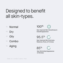 OneSkin OS-01 product label highlighting vegan and cruelty free fragrance free formula