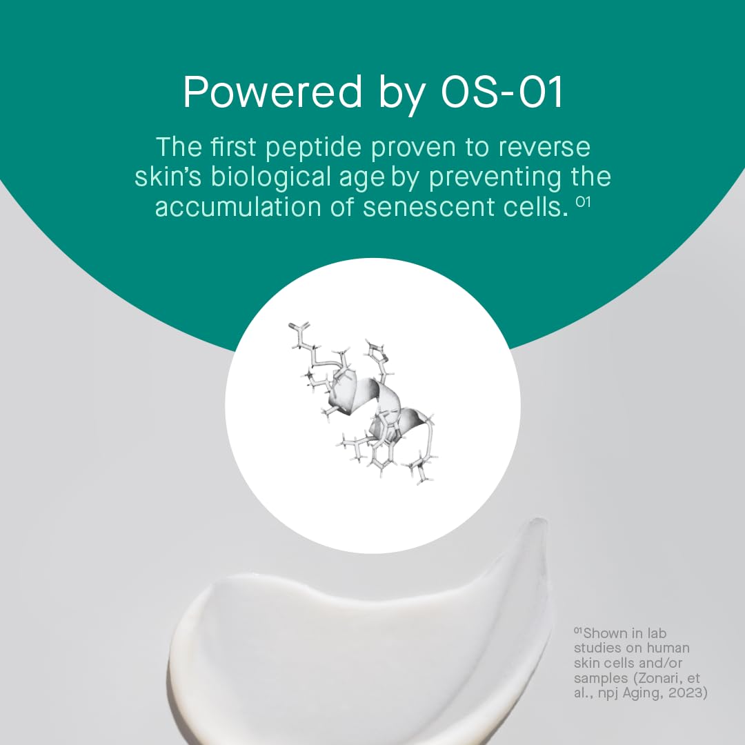OneSkin OS-01 Face application on the face for smooth, even tone.