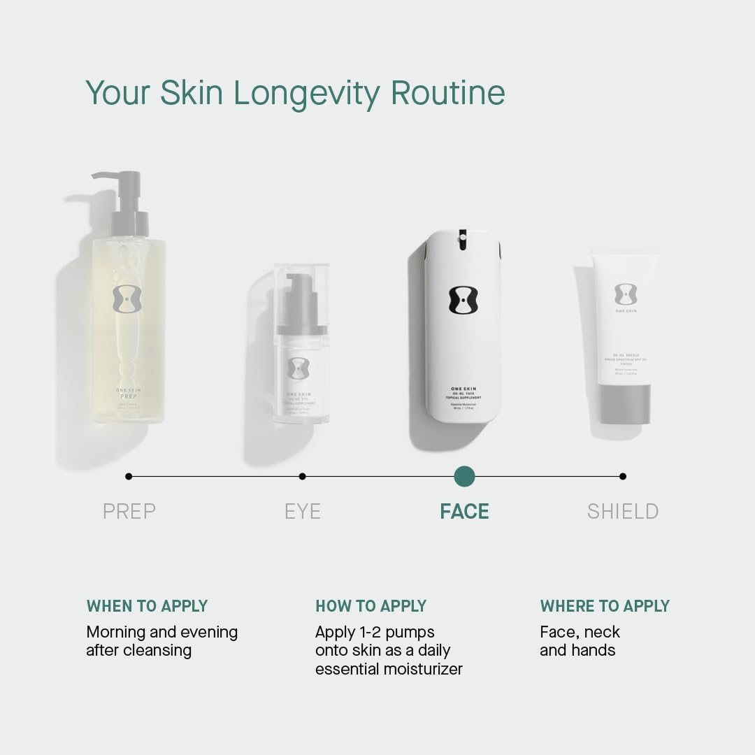 OneSkin OS-01 Face packaging highlights vegan, cruelty-free skincare.