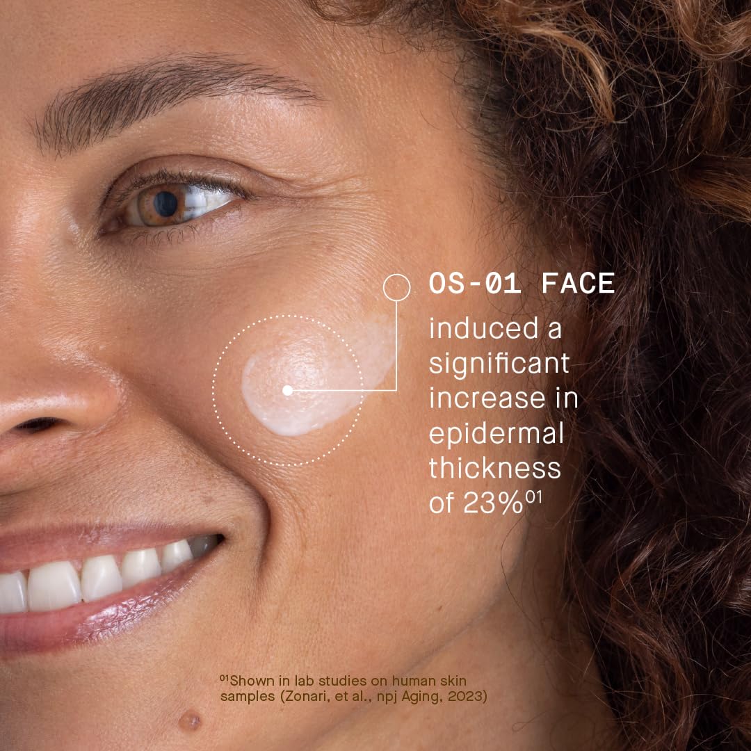 OneSkin OS-01 Face texture swatch reveals creamy, fast-absorbing formula.