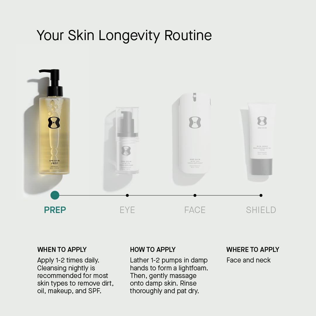 Post-cleanse skin glow after using OneSkin PREP