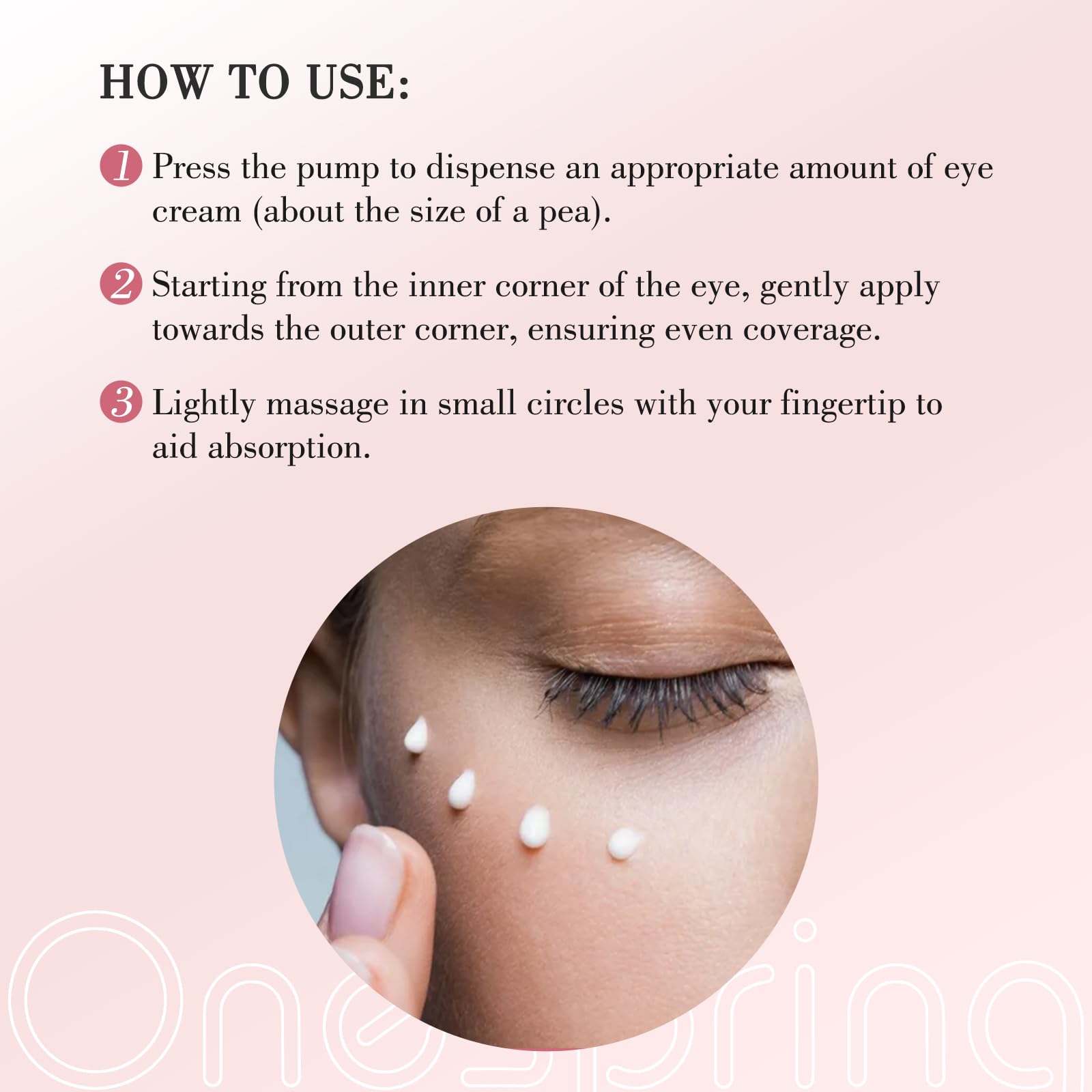 Onespring Crema para Ojos, bisabolol y alantoína, calma piel sensible