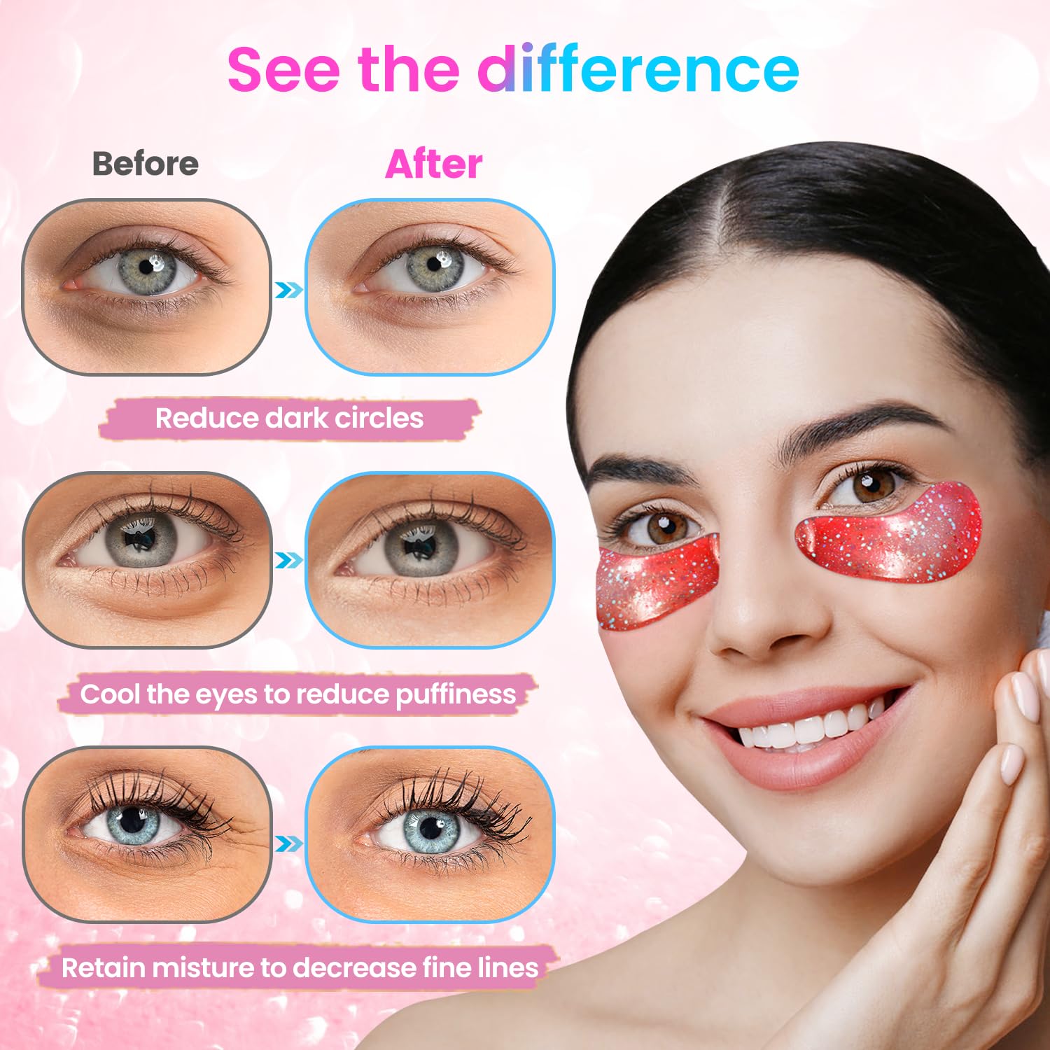 Onespring parche ojos, aplicación rápida para una mirada fresca.