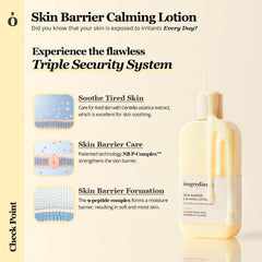 ONGREDIENTS Skin Barrier Calming Lotion: textura de absorción rápida para piel sensible.