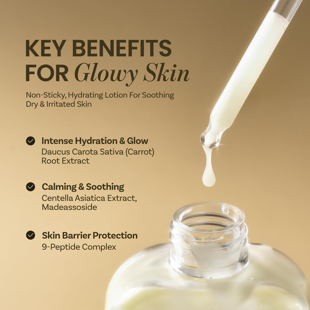 ONGREDIENTS Skin Barrier Calming Lotion texture swatch shows a lightweight, non-greasy feel.