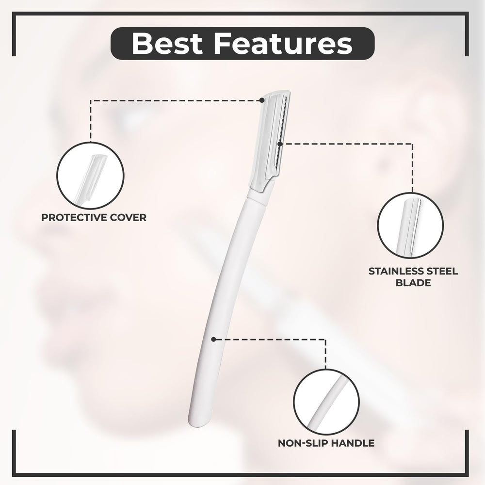 Ongle Visage Precision Razor used as a multi-use tool for brows and fuzz.