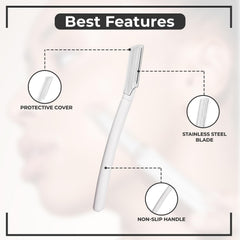 Ongle Visage Precision Razor used as a multi-use tool for brows and fuzz.