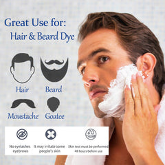 Onilyua beard dye shampoo 10-minute-color provides quick, natural-looking darkening.