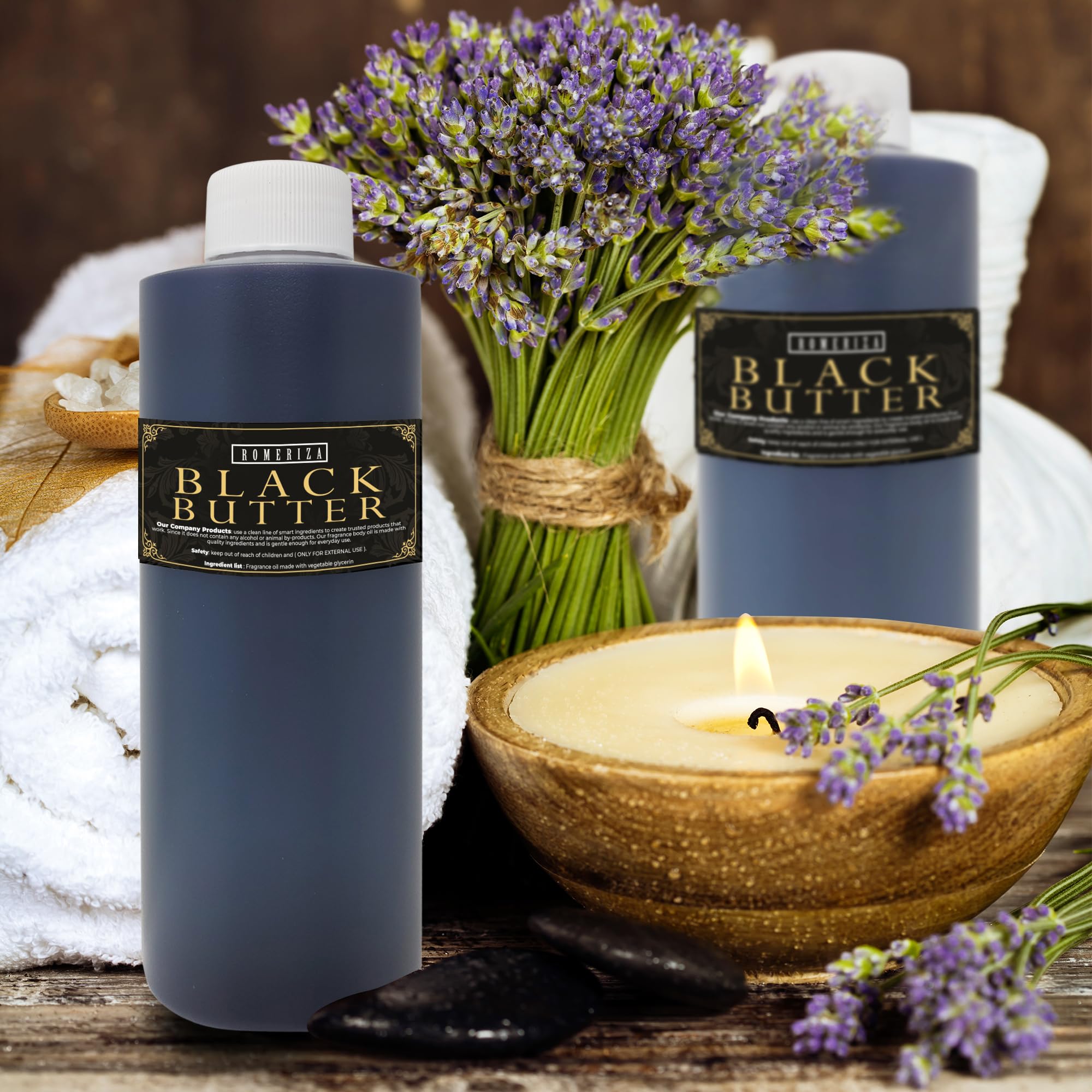 Onisavings Black Butter Body Oil, duración larga para gimnasios y yoga