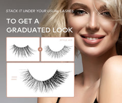 Onlyall clear band lashes deliver a clean, invisible band and easy placement.