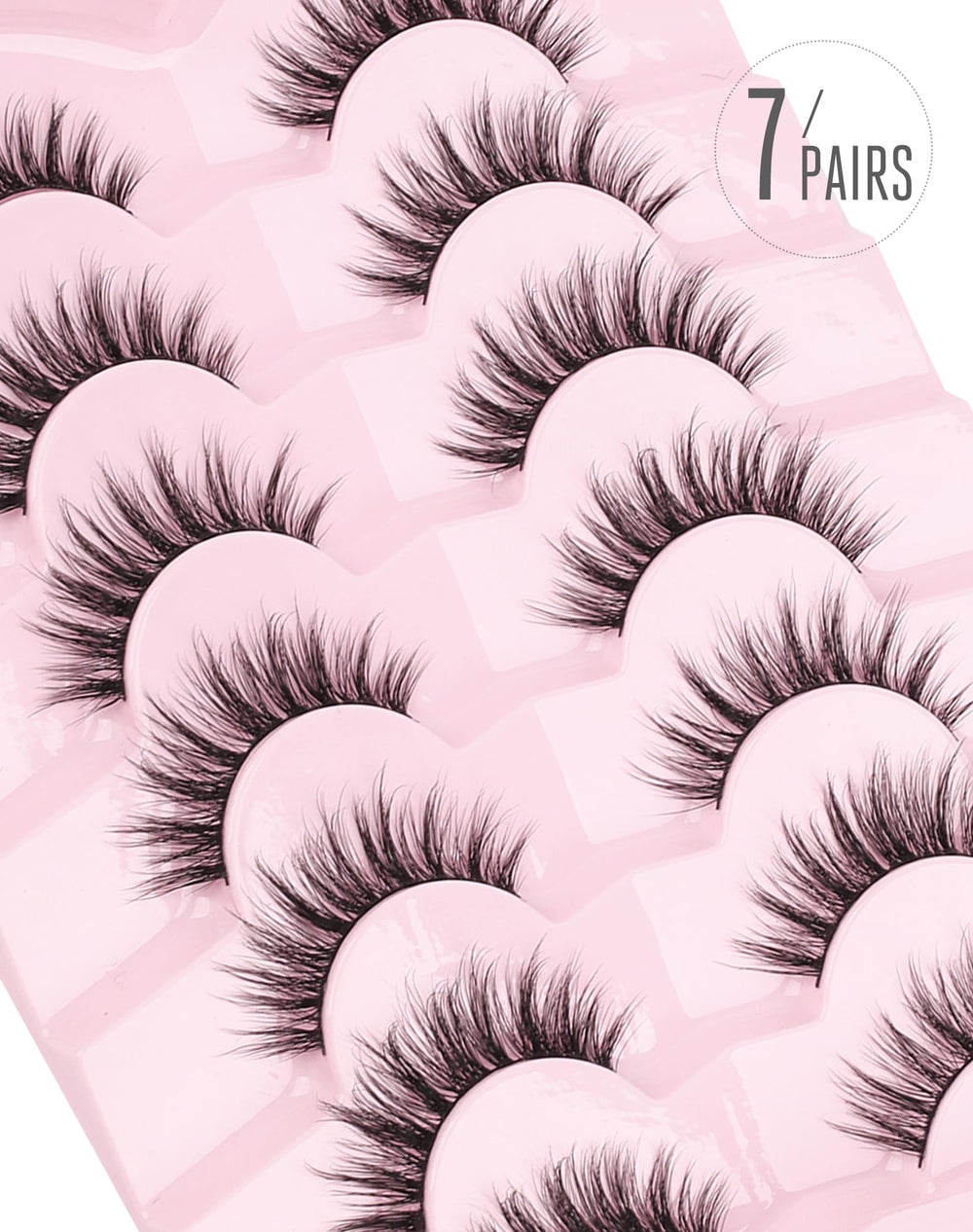 Onlyall flared natural eyelashes add gentle definition for flattering eyes.