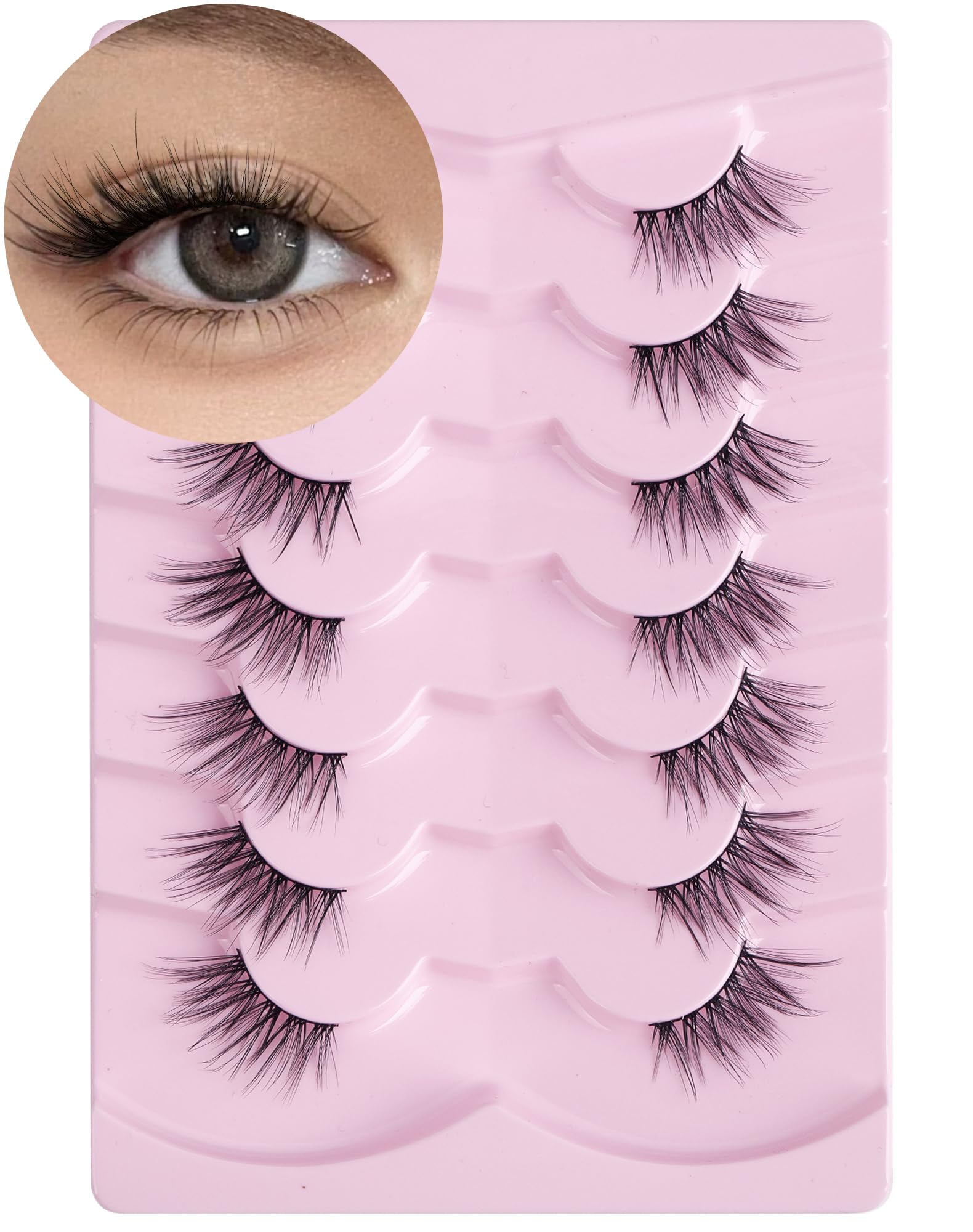 Onlyall half eyelashes in box-front packaging for a natural daily look.