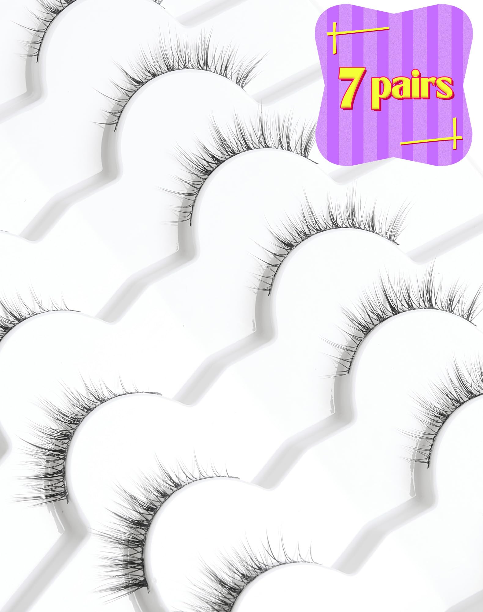 Onlyall HF50 Short Lashes natural wispy flare for subtle drama