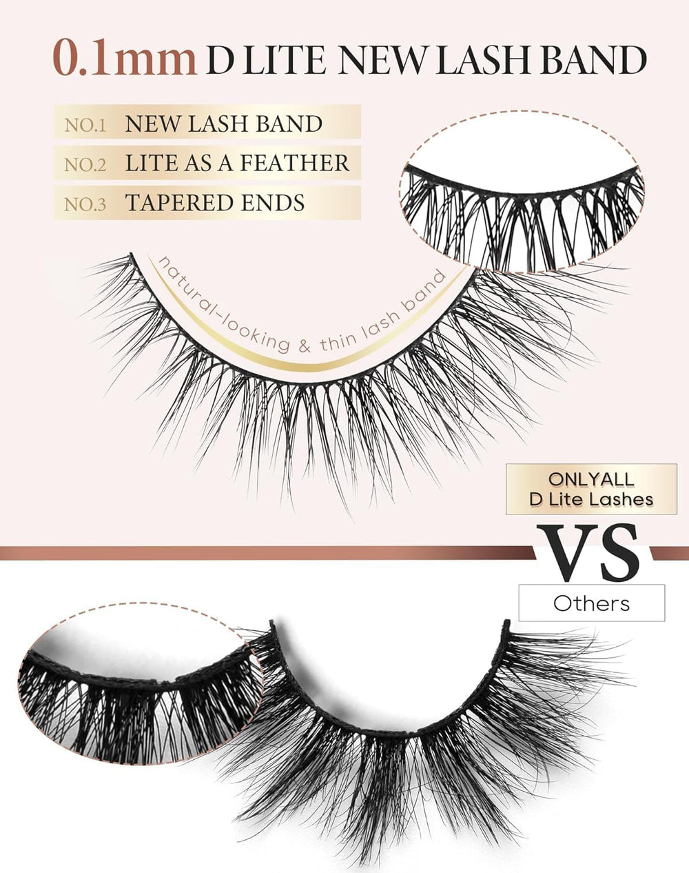 Onlyall lashes fit almond to monolid eye shapes